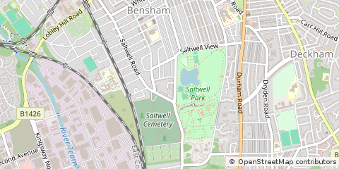 Map of Gateshead