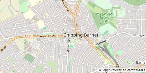 Map of Barnet, Hertfordshire