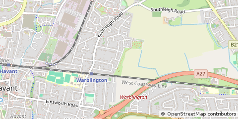 Map of Havant, Hampshire
