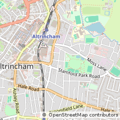 Map of Altrincham, Cheshire