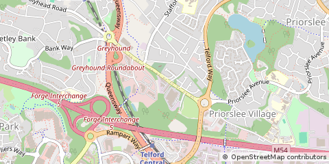 Map of Telford, Shropshire