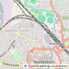 Map of Nuneaton, Warwickshire
