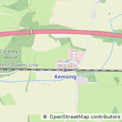 Map of Watery Lane, Kemsing NR Sevenoaks