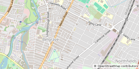 Map of Leicester, Leicestershire