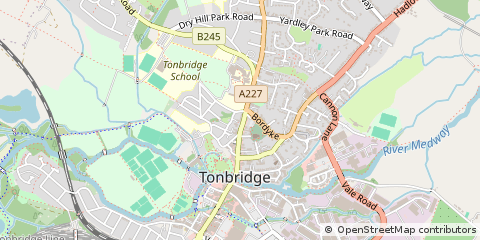 Map of Tonbridge, Kent