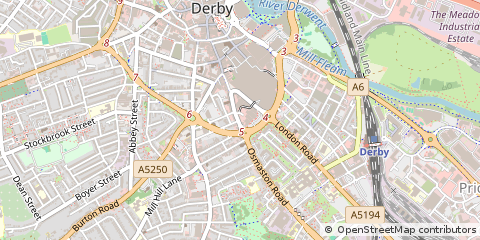Map of Derby, Derbyshire