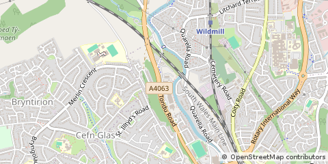 Map of Bridgend
