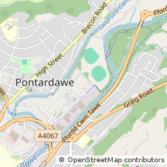 Map of Pontardawe, Swansea