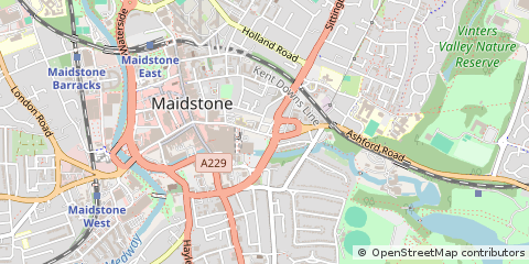 Map of Maidstone, Kent