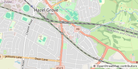 Map of Hazel Grove, Cheshire