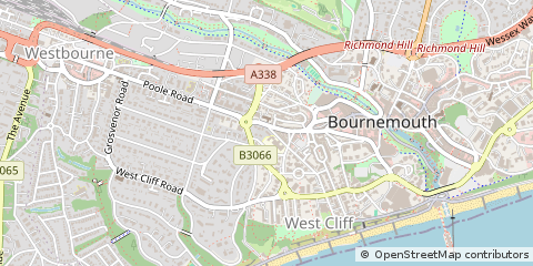 Map of Bournemouth, Dorset