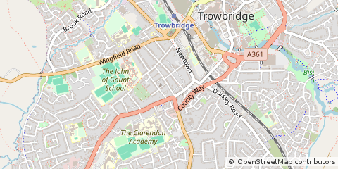 Map of Trowbridge, Wiltshire
