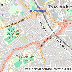 Map of Trowbridge, Wiltshire