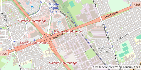 Map of North Shields, Tyne & Wear