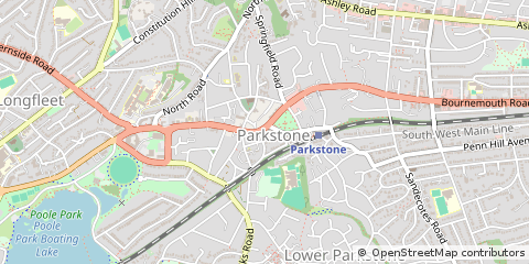 Map of Poole, Dorset