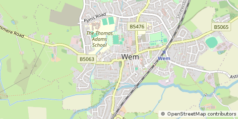 Map of Shrewsbury, Shropshire