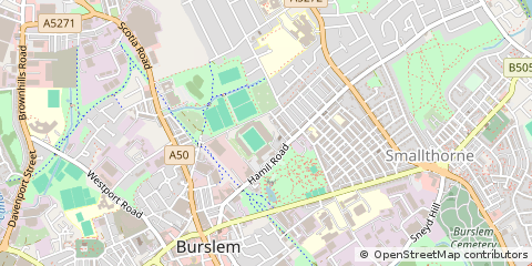Map of Stoke-on-Trent, Staffordshire
