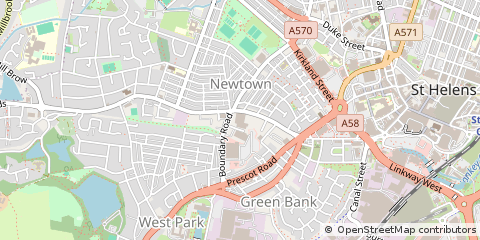 Map of ST. Helens, Merseyside