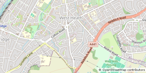Map of Birmingham, West Midlands