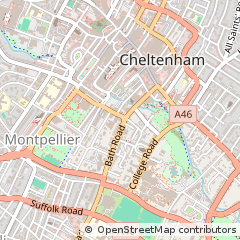 Map of Cheltenham, Gloucestershire