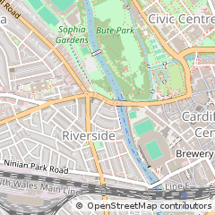 Map of Cardiff, South Glamorgan