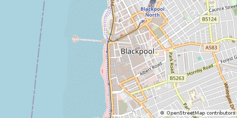 Map of Blackpool, Lancashire