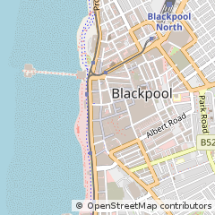 Map of Blackpool, Lancashire