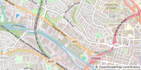Map of Leeds, West Yorkshire