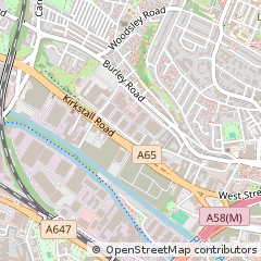Map of Leeds, West Yorkshire