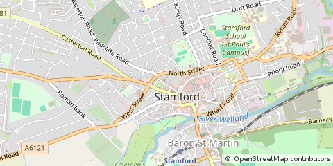 Map of Stamford, Lincolnshire