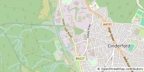 Map of Cinderford, Gloucestershire