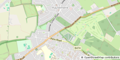 Map of High Wycombe, Buckinghamshire