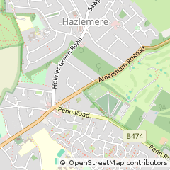 Map of High Wycombe, Buckinghamshire