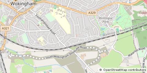 Map of Wokingham, Berkshire