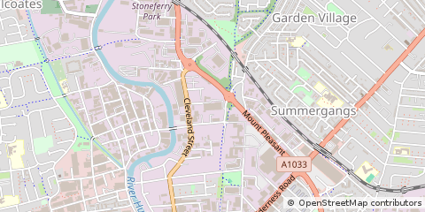 Map of Hull, East Yorkshire