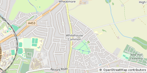 Map of Sutton Coldfield, Worcestershire