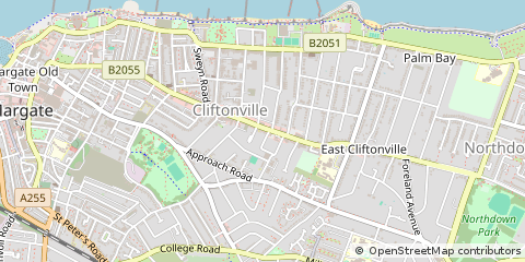 Map of Margate, Kent