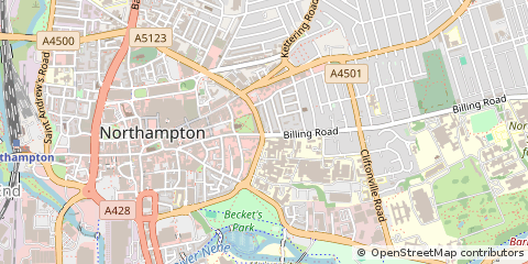 Map of Northampton, Northamptonshire