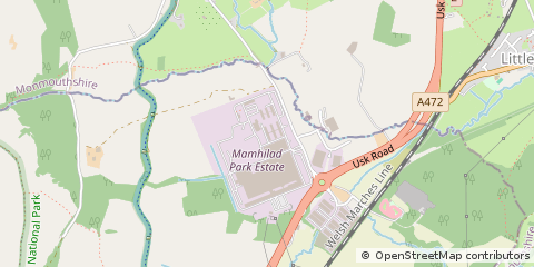 Map of Pontypool, Torfaen