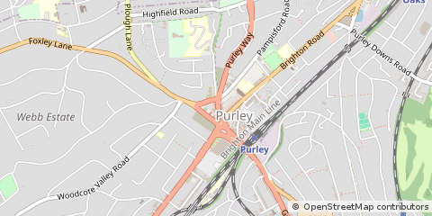 Map of Purley, Surrey