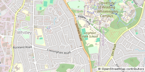 Map of Reading, Berkshire