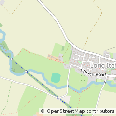 Map of Long Itchington, Warwickshire