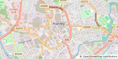 Map of Stoke-on-Trent, Staffordshire