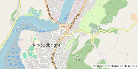 Map of Kirkcudbright
