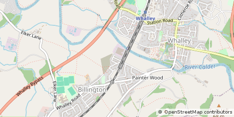 Map of Billington, Clitheroe Lancashire