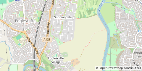 Map of Stockton-on-Tees, Cleveland