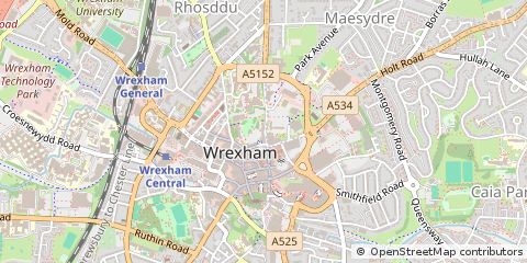 Map of Wrexham