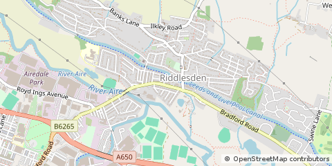 Map of Keighley, West Yorkshire