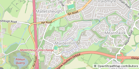 Map of Glasgow, Lanarkshire