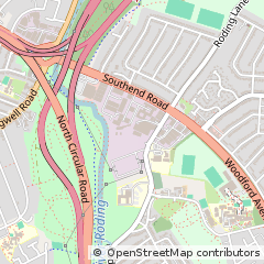 Map of Woodford Green, Essex